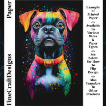 Kleurrijke Pop Art Kortharige Hond CS6 Craft Paper