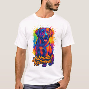 Kleurrijke Pop Art Labrador Retriever – Levendige T-shirt