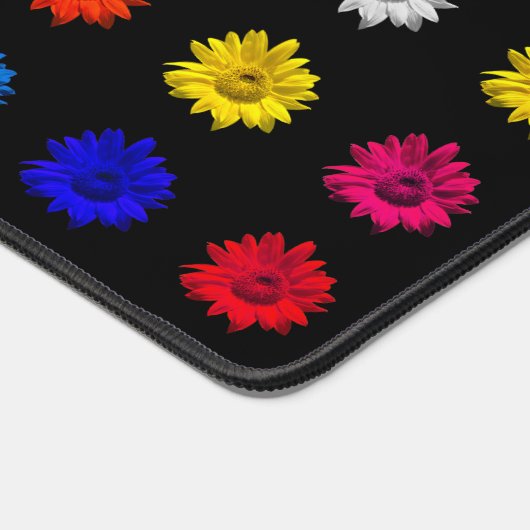 Kleurrijke Pop Art-madeliefjes Schattig Meisjesach Bureaumat (Hoek)