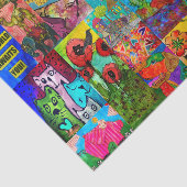 Kleurrijke Pop Art Mixed Media Tissue Paper Tissuepapier (Detail)