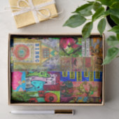 Kleurrijke Pop Art Mixed Media Tissue Paper Tissuepapier (Geschenk)