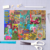 Kleurrijke Pop Art Mixed Media Tissue Paper Tissuepapier (Craft)