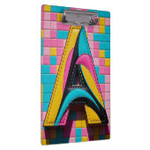 Kleurrijke Pop-Art-monogram “A” in luxe patchwork  Klembord (Rechts)