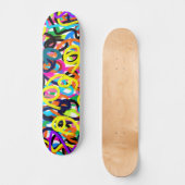 Kleurrijke Pop Art Persoonlijk Skateboard (Voorkant)