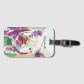 Kleurrijke Pop Art Pig gepersonaliseerd Bagagelabe Bagagelabel (Voorkant (horizontaal))