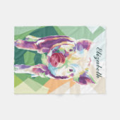 Kleurrijke Pop Art Pig gepersonaliseerde fleece de (Voorkant (Horizontaal))