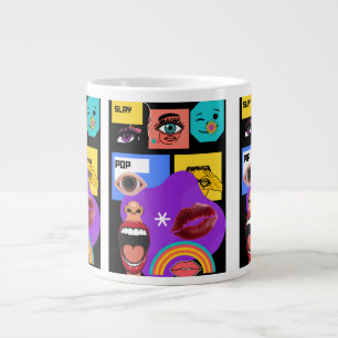 Kleurrijke Pop Art   Retro stripstijl mok