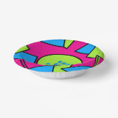 Kleurrijke Pop Art Retro Y2K Party Papieren schale Kommen (Gebogen)