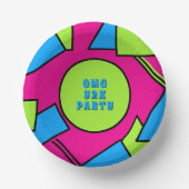 Kleurrijke Pop Art Retro Y2K Party Papieren schale Kommen (Voorkant)