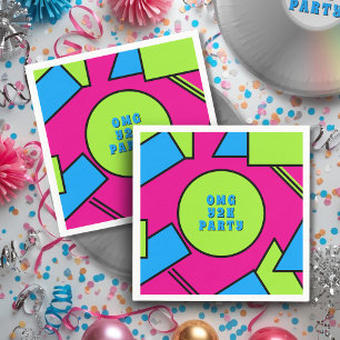 Kleurrijke Pop Art Retro Y2K Party servetten