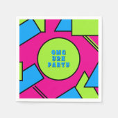 Kleurrijke Pop Art Retro Y2K Party servetten (Voorkant)