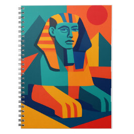 Kleurrijke Pop Art Sphinx Notitieboek