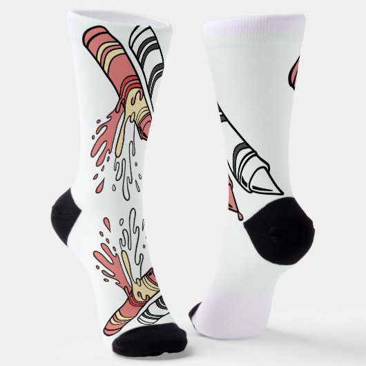 Kleurrijke Pop Art Splash Graphic Sokken (Gebogen)