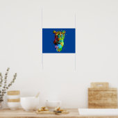 Kleurrijke Pop Art Tiger Poster (Keuken)