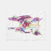 Kleurrijke Pop Art Varken Fleece Deken (Voorkant (Horizontaal))