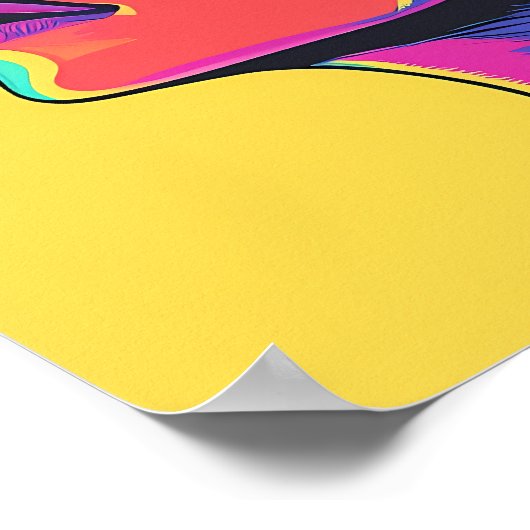 Kleurrijke Pop Art Vrouwen met Zonnebril & Hoofdte Poster (Hoek)