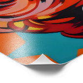 Kleurrijke Pop Art Woman Foto Afdruk (Hoek)