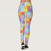 Kleurrijke Pop Checkerboard Broek Leggings (Achterkant)