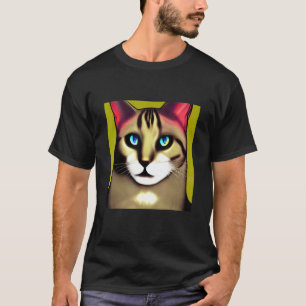 Kleurrijke Pop Kat Pret Schattige Kitten Poes Gewe T-shirt