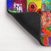 Kleurrijke Pop Kunst gemengde-media Collage Muisma Muismat (Hoek)