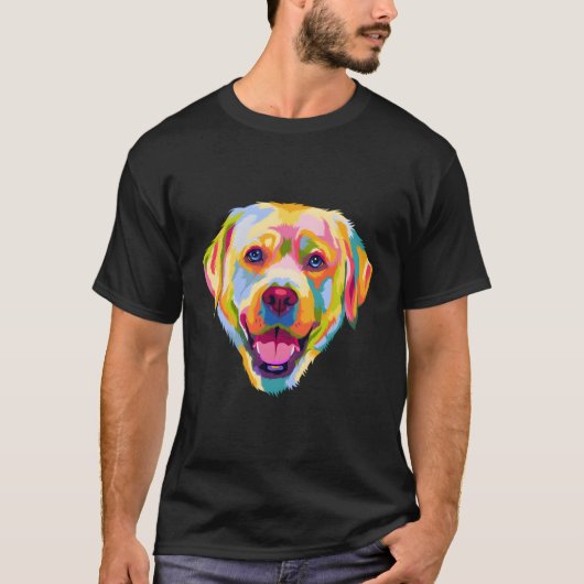 Kleurrijke Pop Labrador Retriever Portrait Lab Eig T-shirt (Voorkant)