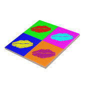 Kleurrijke pop-lipstickus tegeltje (Zijkant)