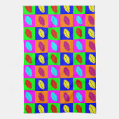 Kleurrijke pop-lipstickus theedoek (Verticaal)