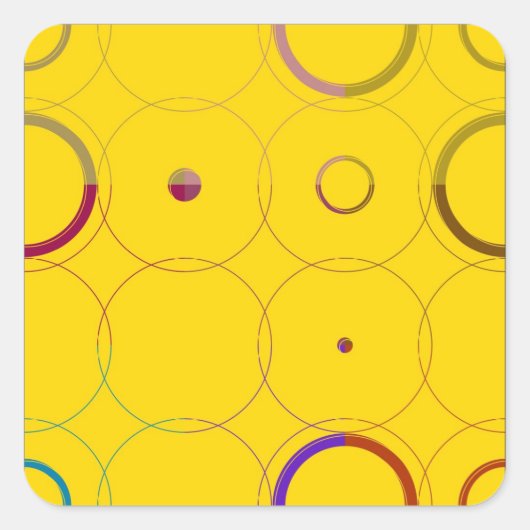 kleurrijke Pop van de Kunst Stickers (Voorkant)