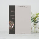 Kleurrijke Pop van de Veerbloem Whimsical & Chic Briefhoofd Ontwerp (Staand voorkant)