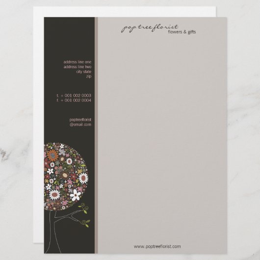 Kleurrijke Pop van de Veerbloem Whimsical & Chic Briefhoofd Ontwerp (Voorkant / Achterkant)