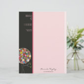 Kleurrijke Pop van de Veerbloem Whimsical & Chic Persoonlijk Briefhoofd (Staand voorkant)