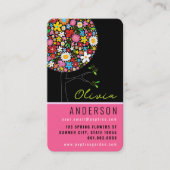 Kleurrijke Pop van de Veerbloem Whimsical & Chic Visitekaartje (Voorkant)