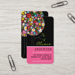 Kleurrijke Pop van de Veerbloem Whimsical & Chic Visitekaartje