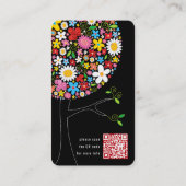 Kleurrijke Pop van de Veerbloem Whimsical & Chic Visitekaartje (Achterkant)