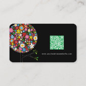 Kleurrijke Pop van de Veerbloem Whimsical Chic Visitekaartje (Achterkant)