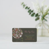 Kleurrijke Pop van de Veerbloem Whimsical Chic Visitekaartje (Staand voorkant)