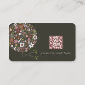 Kleurrijke Pop van de Veerbloem Whimsical Chic Visitekaartje (Achterkant)