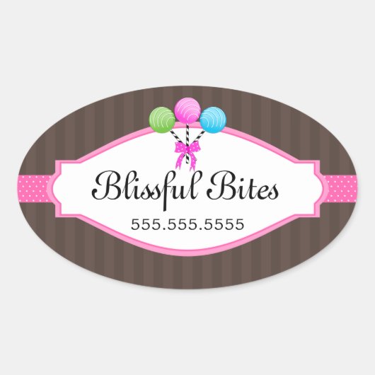 Kleurrijke Poppen Bakkerij Doos Verzegeling Ovale Sticker (Voorkant)