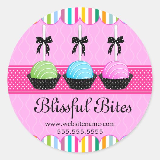 Kleurrijke Poppen Bakkerij Doos Verzegeling Ronde Sticker (Voorkant)