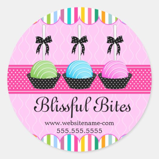 Kleurrijke Poppen Bakkerij Doos Verzegeling Ronde Sticker (Voorkant)