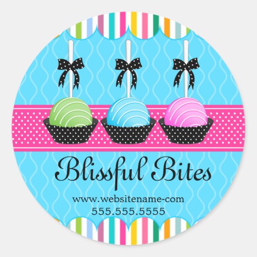 Kleurrijke Poppen Bakkerij Doos Verzegeling Ronde Sticker (Voorkant)