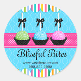 Kleurrijke Poppen Bakkerij Doos Verzegeling Ronde Sticker