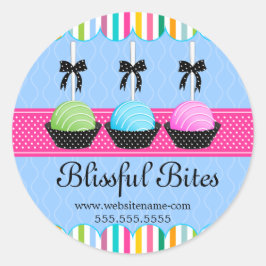 Kleurrijke Poppen Bakkerij Doos Verzegeling Ronde Sticker