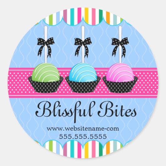 Kleurrijke Poppen Bakkerij Doos Verzegeling Ronde Sticker (Voorkant)