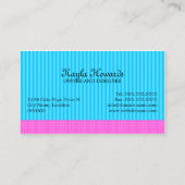 Kleurrijke Poppen desserts Visitekaartje (Achterkant)