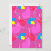 Kleurrijke Poppenuitnodiging Kaart (Achterkant)