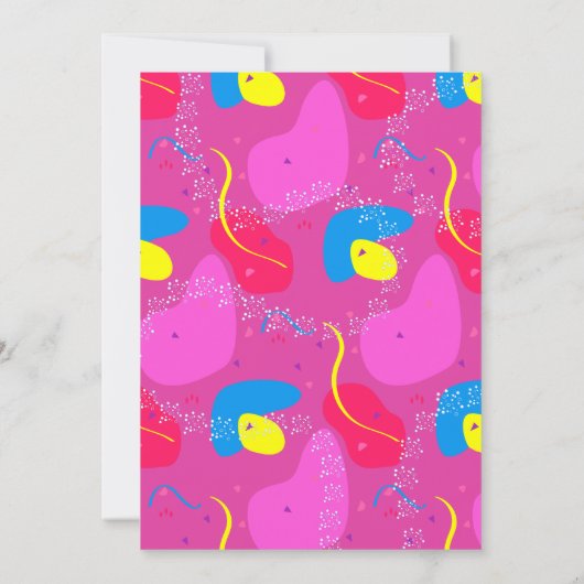 Kleurrijke Poppenuitnodiging Kaart (Achterkant)