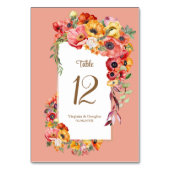 Kleurrijke Poppies bruiloft Kaart (Achterkant)