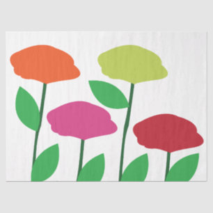 Kleurrijke Poppy Bloemen Bloemen Tissuepapier