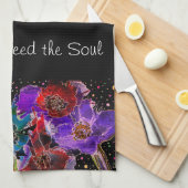 Kleurrijke Poppy Flowers 1/2 Fold keukenhanddoek (Quarter Fold)